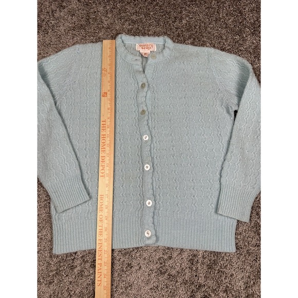 Vintage Country Craft Sweater Womens Large Light Knit Cardigan 80s Coquette Girl - Picture 5 of 6